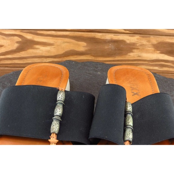 The FLEXX Sz 8.5 M Black Thong Fabric Women Sandals - Picture 3 of 7